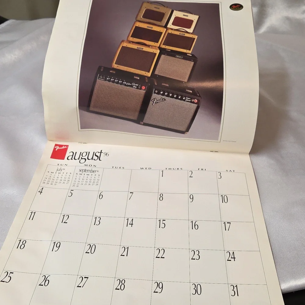 Fender Guitar 50th Anniversary Calendar Music Guitars Vintage Office